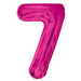Number 7 Foil Balloon Hot Pink The Ultimate Balloon And Party Shop Cheltenham & Gloucester Balloons & Fancy Dress 