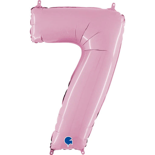 Number 7 Foil Pastel Pink The Ultimate Balloon And Party Shop Cheltenham & Gloucester Balloons & Fancy Dress 