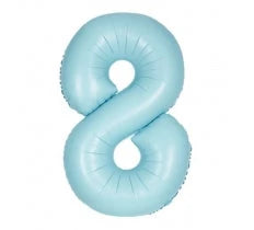 Number 8 Foil Balloon Matt Blue The Ultimate Balloon And Party Shop Cheltenham & Gloucester Balloons & Fancy Dress 