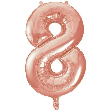 Number 8 Foil Balloon Rose Gold The Ultimate Balloon And Party Shop Cheltenham & Gloucester Balloons & Fancy Dress 