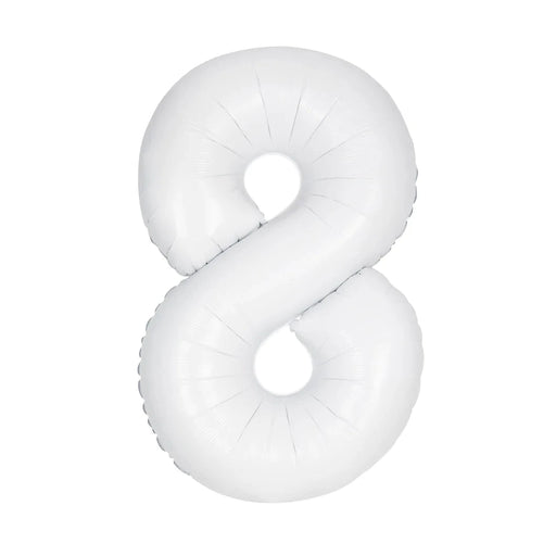 Number 8 Foil Balloon Silver The Ultimate Balloon And Party Shop Cheltenham & Gloucester Balloons & Fancy Dress 
