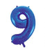 Number 9 Foil Balloon Blue The Ultimate Balloon And Party Shop Cheltenham & Gloucester Balloons & Fancy Dress 