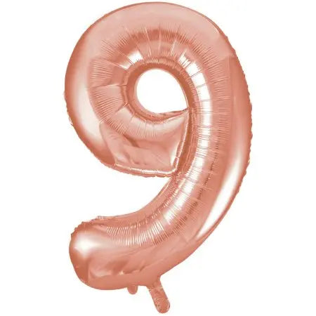 Number 9 Foil Balloon Rose Gold The Ultimate Balloon And Party Shop Cheltenham & Gloucester Balloons & Fancy Dress 