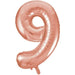 Number 9 Foil Balloon Rose Gold The Ultimate Balloon And Party Shop Cheltenham & Gloucester Balloons & Fancy Dress 