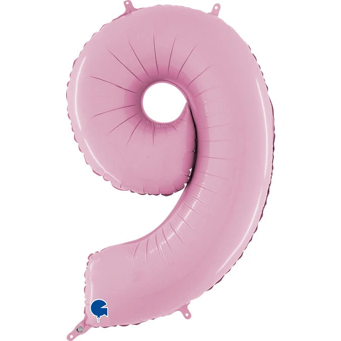 Number 9 Foil Pastel Pink The Ultimate Balloon And Party Shop Cheltenham & Gloucester Balloons & Fancy Dress 
