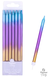 Ombré Cake Candles With Holders - Rainbow The Ultimate Balloon And Party Shop Cheltenham & Gloucester Balloons & Fancy Dress 