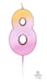Ombre Wax Number 8 Candle - Rose Gold The Ultimate Balloon And Party Shop Cheltenham & Gloucester Balloons & Fancy Dress 