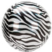 Orb Foil Balloon - Zebra Print The Ultimate Balloon And Party Shop Cheltenham & Gloucester Balloons & Fancy Dress 