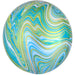 Orb Marble Foil Balloon - Blue/Green/Gold The Ultimate Balloon And Party Shop Cheltenham & Gloucester Balloons & Fancy Dress 