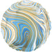 Orb Marble Foil Balloon - Blue/White/Gold The Ultimate Balloon And Party Shop Cheltenham & Gloucester Balloons & Fancy Dress 