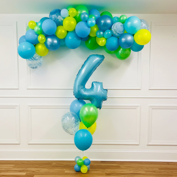 Organic Balloon Garland - Blue/Green The Ultimate Balloon And Party Shop Cheltenham & Gloucester Balloons & Fancy Dress 