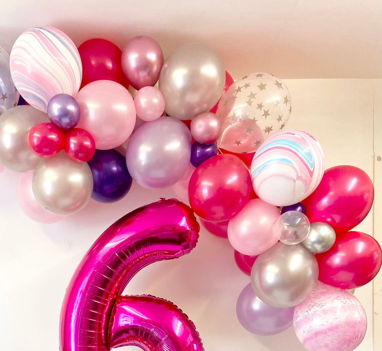 Organic Balloon Garland - Pink Fusion. The Ultimate Balloon And Party Shop Cheltenham & Gloucester Balloons & Fancy Dress 