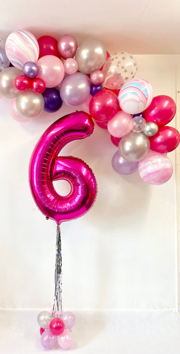 Organic Balloon Garland - Pink Fusion. The Ultimate Balloon And Party Shop Cheltenham & Gloucester Balloons & Fancy Dress 