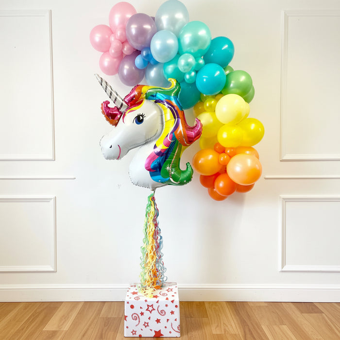 Organic Balloon Garland - Rainbow Unicorn. The Ultimate Balloon And Party Shop Cheltenham & Gloucester Balloons & Fancy Dress 