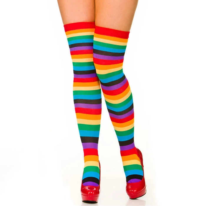 Over The Knee Socks - Rainbow Striped The Ultimate Balloon And Party Shop Cheltenham & Gloucester Balloons & Fancy Dress 