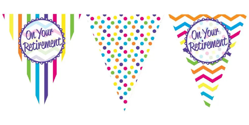 Paper Bunting - On Your Retirement The Ultimate Balloon And Party Shop Cheltenham & Gloucester Balloons & Fancy Dress 