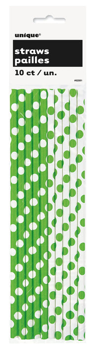 Paper Straws - Green & White. The Ultimate Balloon And Party Shop Cheltenham & Gloucester Balloons & Fancy Dress 