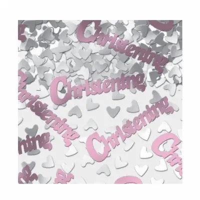 Pink Christening Table Confetti The Ultimate Balloon And Party Shop Cheltenham & Gloucester Balloons & Fancy Dress 