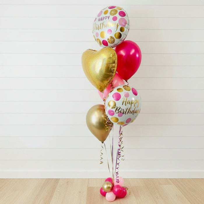 Pink Glitz Birthday Balloon Display The Ultimate Balloon And Party Shop Cheltenham & Gloucester Balloons & Fancy Dress 