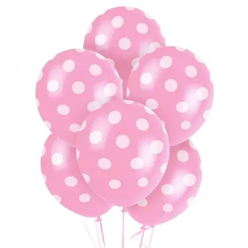 Pink Spotty Balloons 6 Pack The Ultimate Balloon And Party Shop Cheltenham & Gloucester Balloons & Fancy Dress 