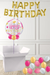 Pink & Gold Happy Birthday Bubble in a Box delivered Nationwide - The Ultimate Balloon & Party Shop