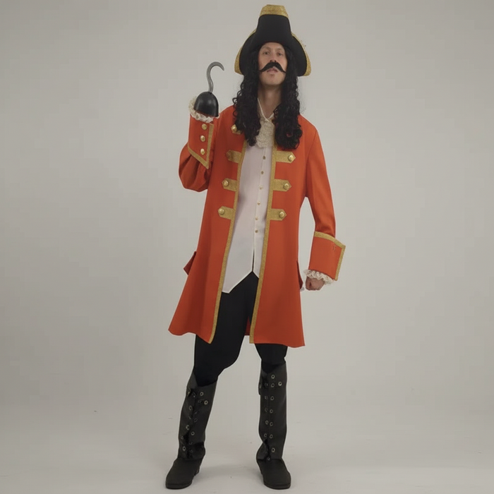 Pirate Captain with Hook Hire Costume The Ultimate Balloon And Party Shop Cheltenham & Gloucester Balloons & Fancy Dress 