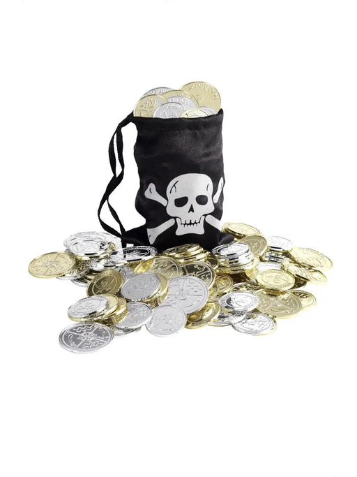 Pirate Coin Bag W/Coins The Ultimate Balloon And Party Shop Cheltenham & Gloucester Balloons & Fancy Dress 
