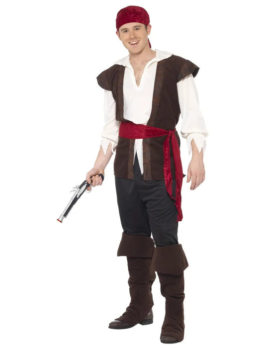 Pirate Male (Brown) Costume The Ultimate Balloon And Party Shop Cheltenham & Gloucester Balloons & Fancy Dress 