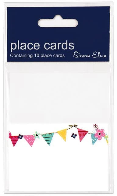 Place Cards - Bunting design The Ultimate Balloon And Party Shop Cheltenham & Gloucester Balloons & Fancy Dress 