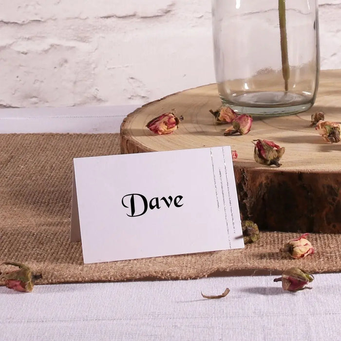 Place Cards - White (Glitter) The Ultimate Balloon And Party Shop Cheltenham & Gloucester Balloons & Fancy Dress 