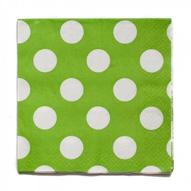 Polka Dot Green Napkins The Ultimate Balloon And Party Shop Cheltenham & Gloucester Balloons & Fancy Dress 