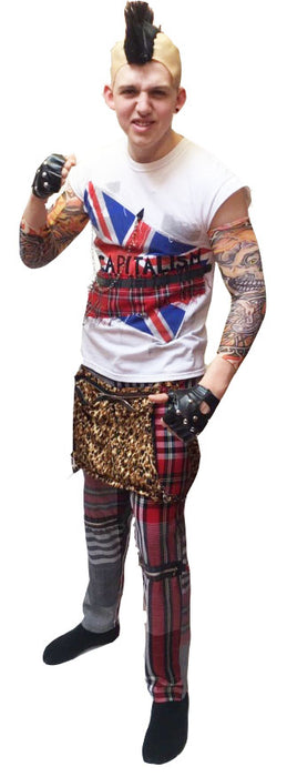 NEW 70/80's Punk Man Hire Costume - The Ultimate Balloon & Party Shop