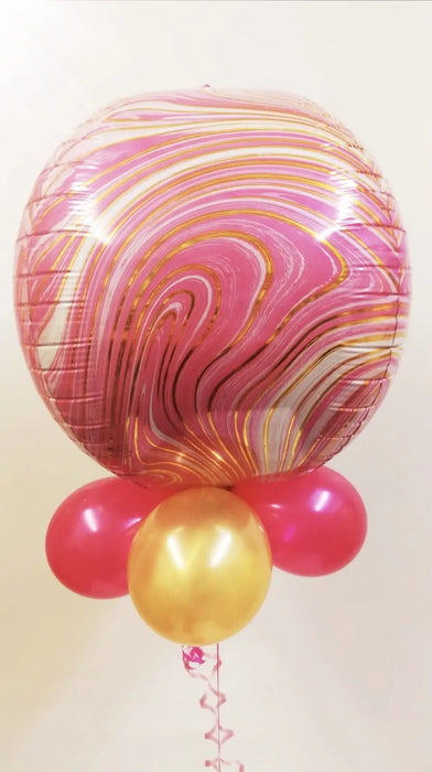 Qualatex Foil Orbz Balloon  - Pink/Gold The Ultimate Balloon And Party Shop Cheltenham & Gloucester Balloons & Fancy Dress 