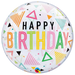 Qualatex Happy Birthday Bubble Balloon -  Retro The Ultimate Balloon And Party Shop Cheltenham & Gloucester Balloons & Fancy Dress 