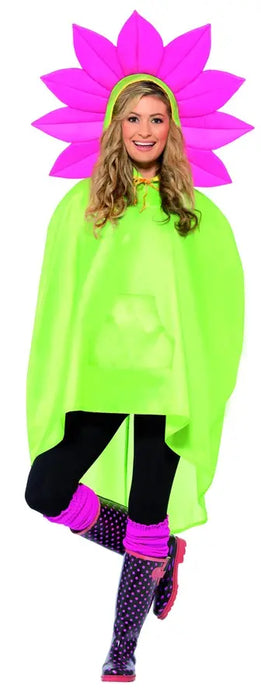 Rain Poncho - Flower The Ultimate Balloon And Party Shop Cheltenham & Gloucester Balloons & Fancy Dress 