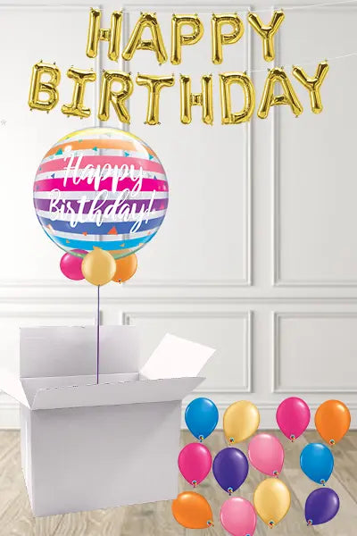 Rainbow Bubble in a Box delivered Nationwide The Ultimate Balloon And Party Shop Cheltenham & Gloucester Balloons & Fancy Dress 