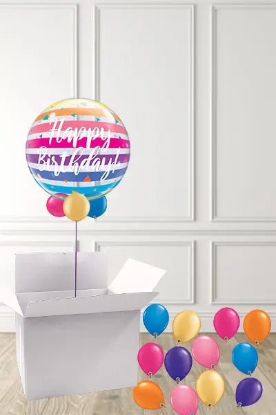 Rainbow Bubble in a Box delivered Nationwide The Ultimate Balloon And Party Shop Cheltenham & Gloucester Balloons & Fancy Dress 