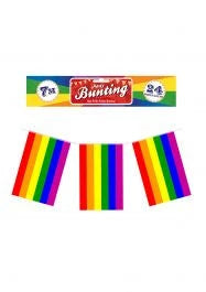 Rainbow Pride Nylon Bunting (7m) The Ultimate Balloon And Party Shop Cheltenham & Gloucester Balloons & Fancy Dress 