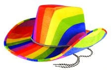 Rainbow Texan Cowboy Hat The Ultimate Balloon And Party Shop Cheltenham & Gloucester Balloons & Fancy Dress 