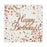 Birthday Napkins - White & Metallic Rose Gold - The Ultimate Balloon & Party Shop