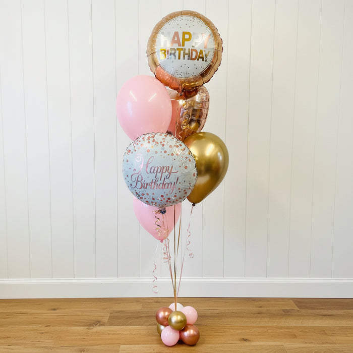 Rose Pink Birthday Balloon Display The Ultimate Balloon And Party Shop Cheltenham & Gloucester Balloons & Fancy Dress 