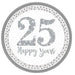Round 25th Anniversary Plates - White & Silver The Ultimate Balloon And Party Shop Cheltenham & Gloucester Balloons & Fancy Dress 