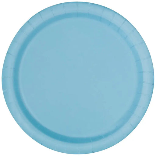 Round Paper Plates - Light Blue The Ultimate Balloon And Party Shop Cheltenham & Gloucester Balloons & Fancy Dress 