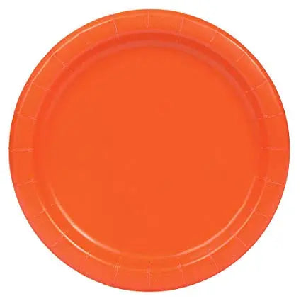 Round Paper Plates - Orange The Ultimate Balloon And Party Shop Cheltenham & Gloucester Balloons & Fancy Dress 