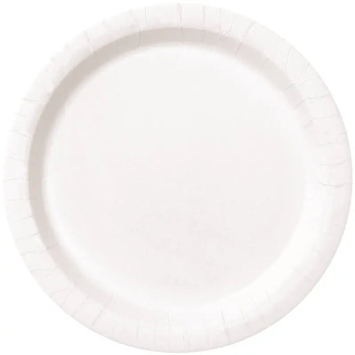 Round Paper Plates - White The Ultimate Balloon And Party Shop Cheltenham & Gloucester Balloons & Fancy Dress 