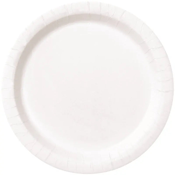 Round Paper Plates - White The Ultimate Balloon And Party Shop Cheltenham & Gloucester Balloons & Fancy Dress 