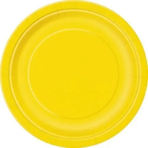 Round Paper Plates - Yellow The Ultimate Balloon And Party Shop Cheltenham & Gloucester Balloons & Fancy Dress 