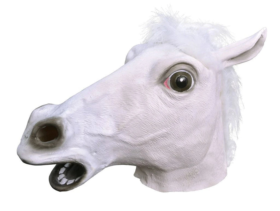 Rubber Overhead Animal Mask - Horse (White) The Ultimate Balloon And Party Shop Cheltenham & Gloucester Balloons & Fancy Dress 