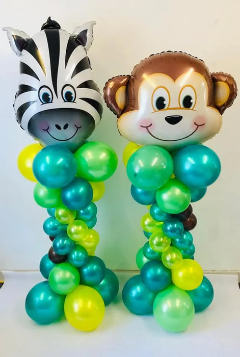 Safari Themed Mini Pillars The Ultimate Balloon And Party Shop Cheltenham & Gloucester Balloons & Fancy Dress 