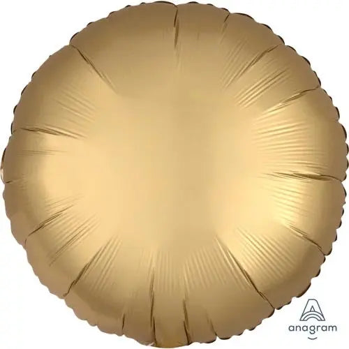 Satin Circle Shaped Foil Balloon - Gold The Ultimate Balloon And Party Shop Cheltenham & Gloucester Balloons & Fancy Dress 